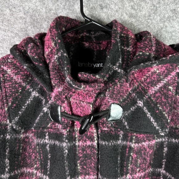 Plaid Women's Jacket in Pink and Black - Picture 6 of 16